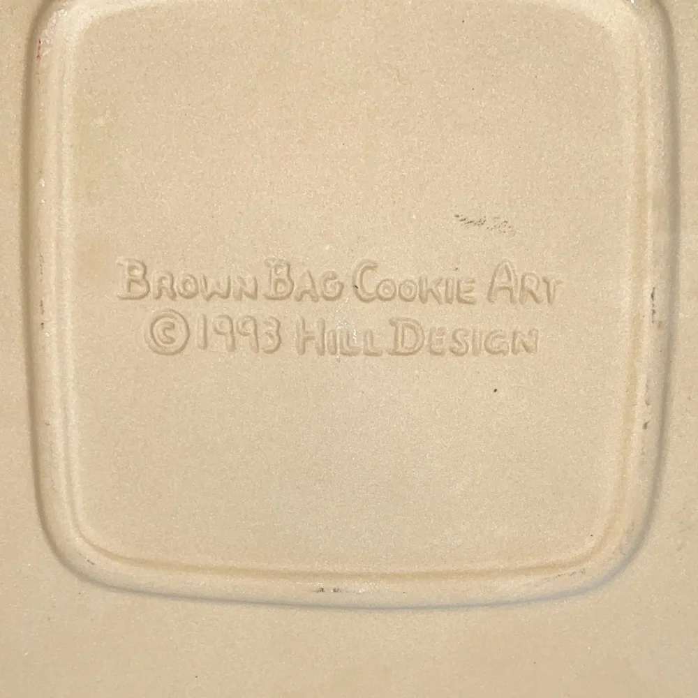 Brown Bag Cookie Art Easter Stoneware Mold Pan (1993 Hill Design)